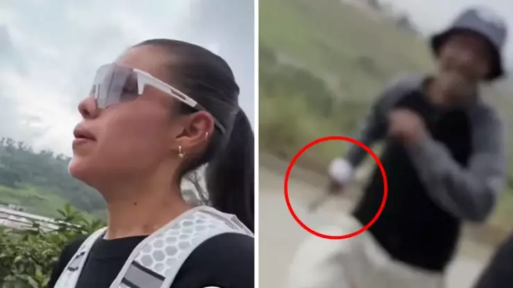 La joven captó en video el momento en que fue perseguida mientras hacía ejercicio