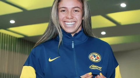 Priscila Flor da Silva en el Aeropuerto de la CDMX