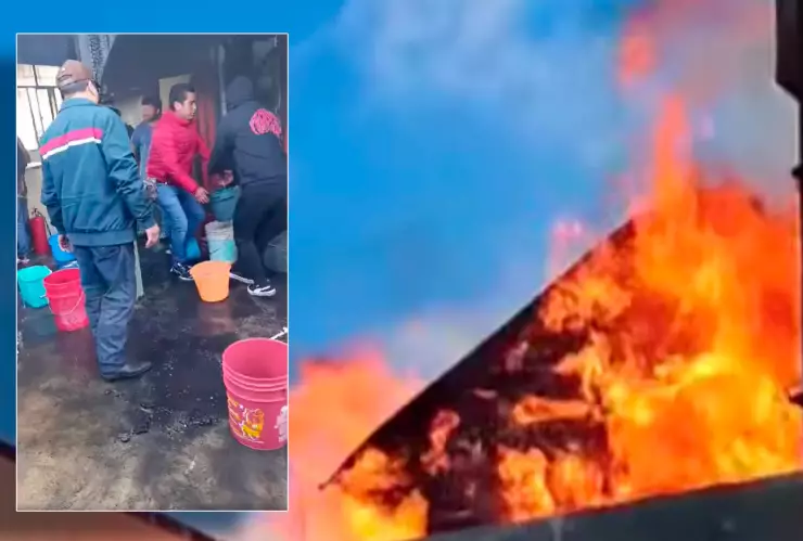 Incendio en casa de San Cristóbal de Las Casas: material guardado avivó el fuego.