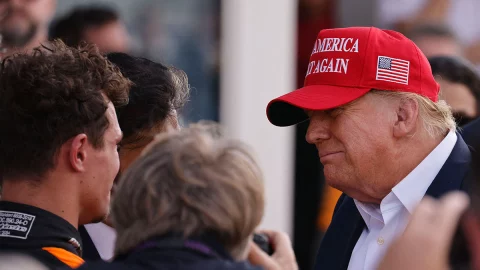 Lando Norris y Donald Trump