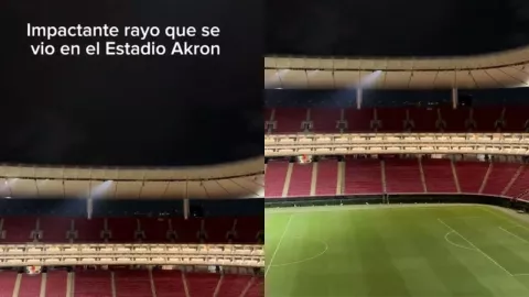 VIDEO | ¡IMPACTANTE! Captan un rayo en el Estadio Akron