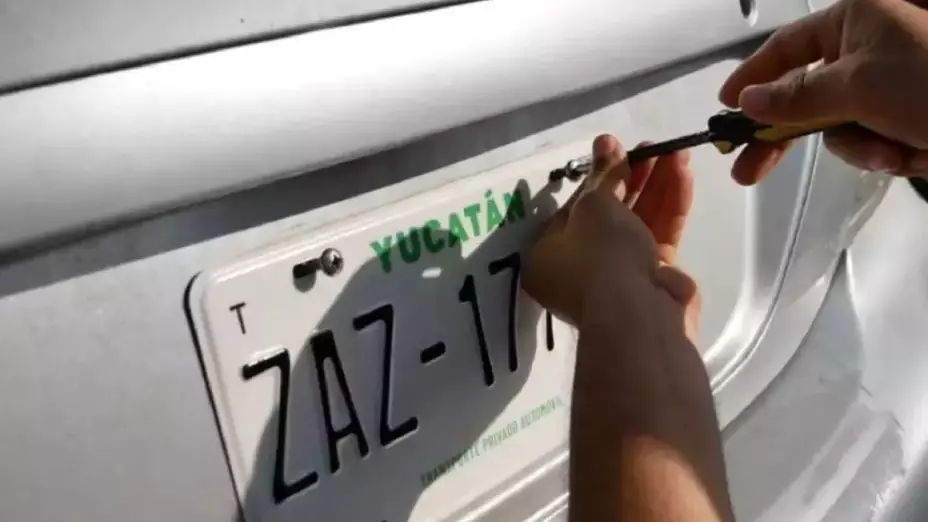 ¿Es ilegal llevar porta placas_ Autoridades detienen a conductor que llevaba un decorativo en la placa