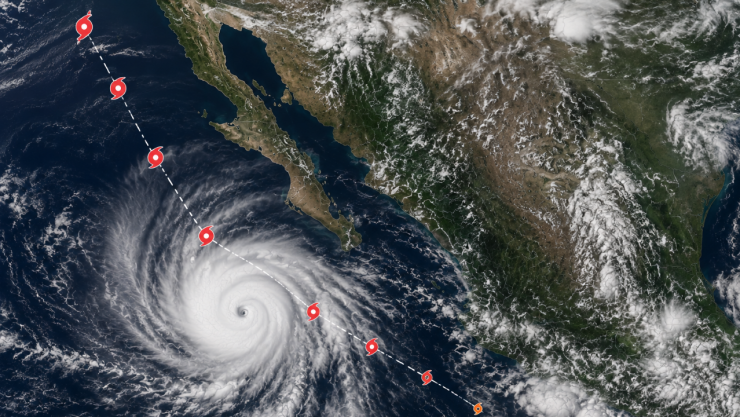 “Karina” se convierte en huracán categoría 1 y podría escalar a categoría 3: Dónde se ubica y cuál es su trayectoria