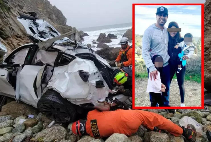 Familia cae a acantilado en California