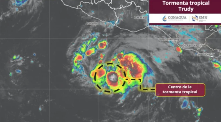 Tormenta tropical “Trudy” se fortalece enfrente de Guerrero: Esta es su trayectoria para los próximos días; se espera que llegue a huracán categoría 4