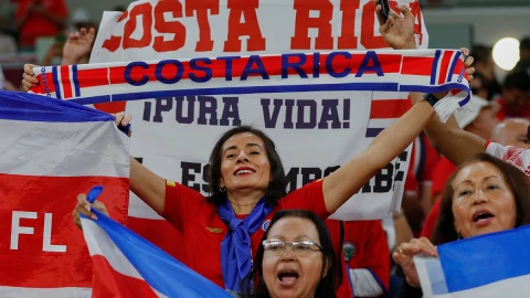 Aficionados de Costa Rica previo al encuentro ante Nueva Zelanda