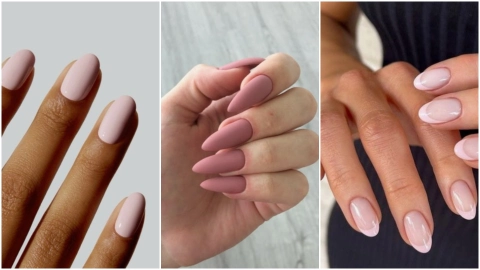 Uñas color rosa pastel