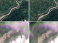 Imagen satelital de Nepal antes y después del deslave