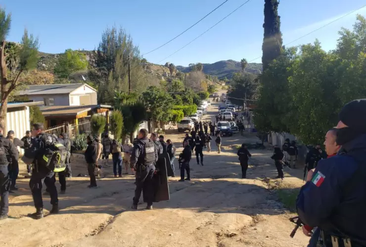 Tiroteo en Valle de Guadalupe; hay oficiales heridos con armas largas
