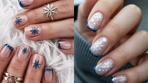 19 ideas de uñas nude con brillos: se ven hermosas en cortas o largas y serás la sensación en Navidad.
