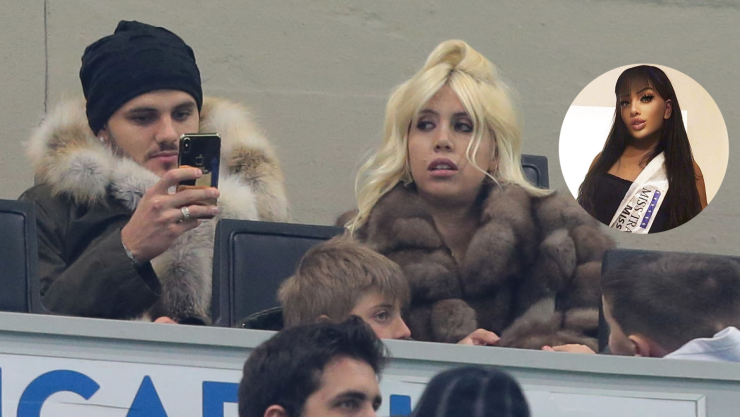 Mauro Icardi junto a Wanda Nara en un partido de futbol.jpg
