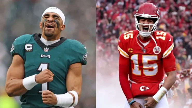 Jalen Hurts y Patrick Mahomes Super Bowl 2023