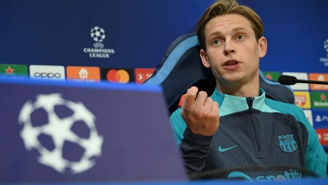 Frenkie de Jong en conferencia de prensa