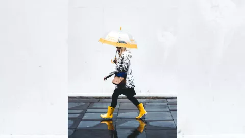 outfit botas para la lluvia