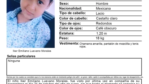 Iker Emiliano Luevano Morales desaparecido en León, Guanajuato
