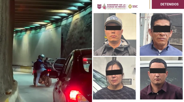 Caen los asaltantes del túnel: Cuatro extranjeros detenidos por el robo en Cuajimalpa, CDMX
