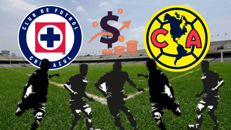 Los 5 jugadores más valiosos del Clásico Joven entre Cruz Azul y Club América