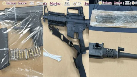 El arsenal con el que agarraron a los dos sicarios de “Los Chapitos” en Culiacán
