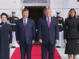 Donald Trump recibe a Xi Jinping en la Casa Blanca con honores