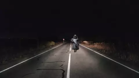 Fantasma de niño en carretera de México