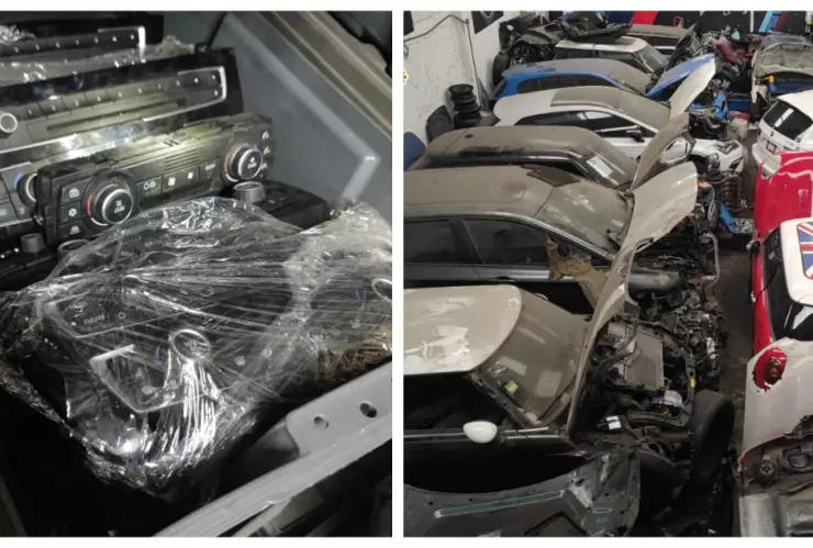 Aseguran 40 toneladas de autopartes en la Venustiano Carranza