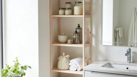 6 ideas de muebles para baños pequeños que te salvarán del desastre: todo se verá más organizado
