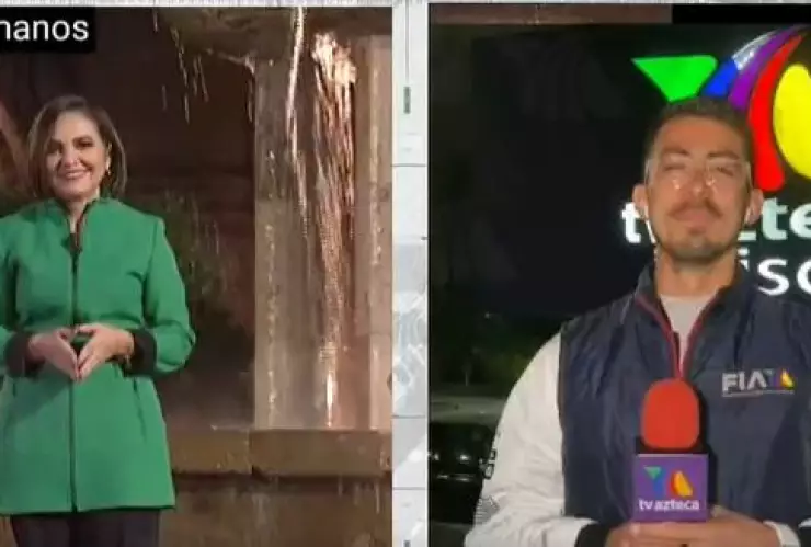 Gustavo Cárdenas, reportero de TV Azteca se equivoca en transmisión en vivo y menciona a Televisa