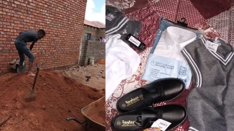 Joven trabaja como albañil para poder estudiar