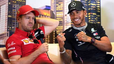 Sebastian Vettel y Lewis Hamilton
