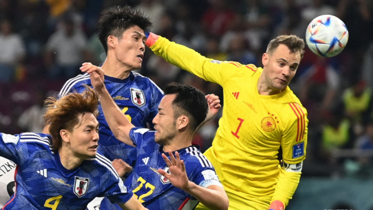 La selección de Japón ante Alemania