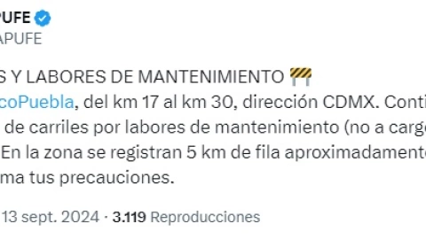 capufe autopista 13 de septiembre