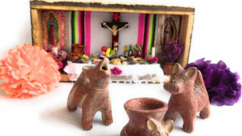 itzcuintli altar día de muertos
