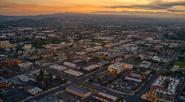 Zona de residencias en California