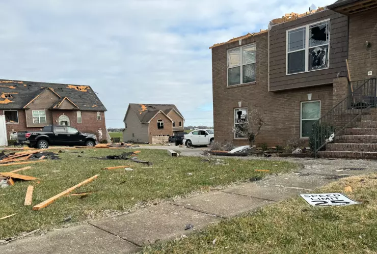 Una vivienda en Tennessee devastada tras el paso del huracán Helene.
