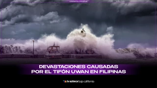 Tifón en Filipinas.