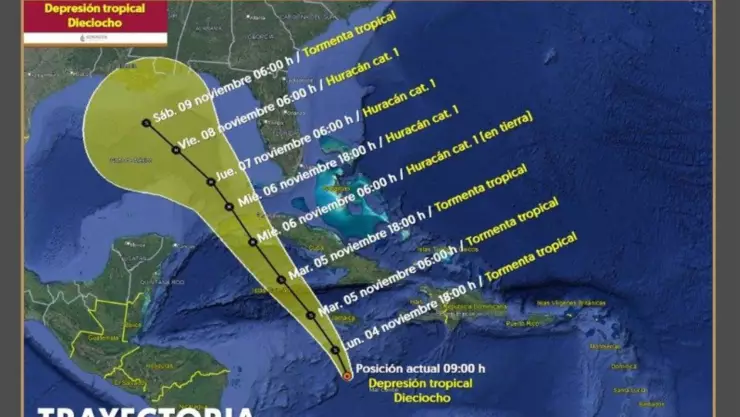 Zona de baja presión se INTENSIFICA en el mar Caribe y esta es su TRAYECTORIA