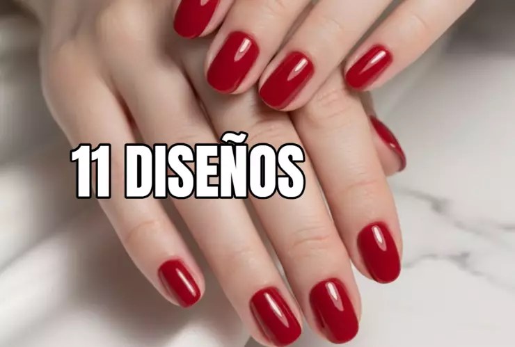 11 modelos de uñas rojas sencillas, pero que se ven muy elegantes: úsalas en cortas o largas