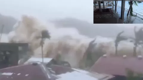 VIDEO IMPACTANTE: Supertifón Fung-Wong arrasa Filipinas con olas gigantes  e inundaciones: hay ocho muertos y un millón de evacuados