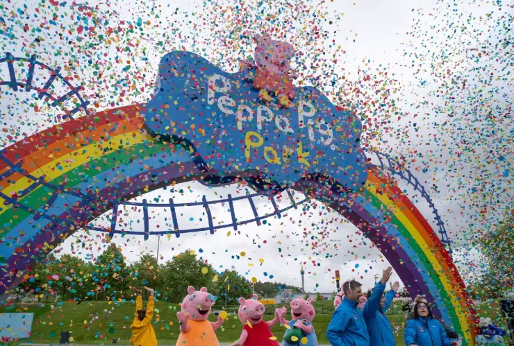 una vista panorámica de la hermosa entrada a este parque icónico
