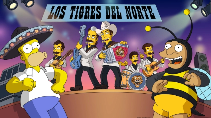 Los Tigres del Norte en Los Simpson