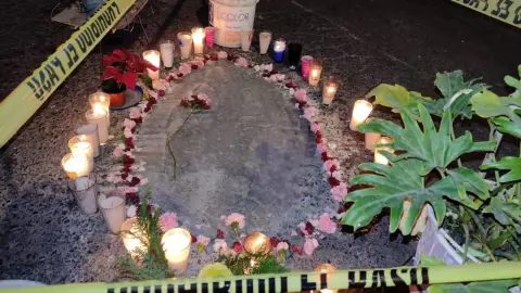 Aparece la imagen de una Virgen de Guadalupe en bache de Neza
