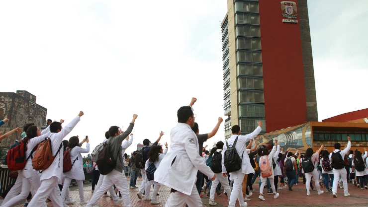UNAM alumnos de medicina se manifiestan
