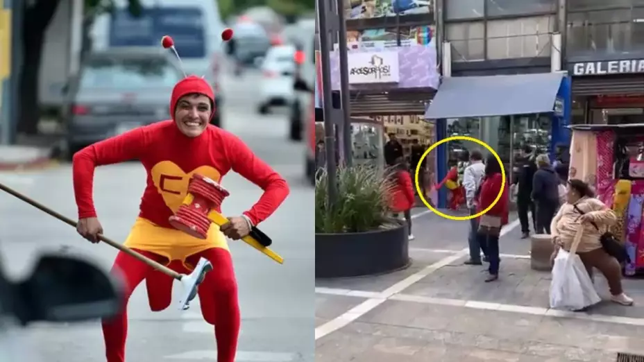 Chapulin Colorado evita asalto.