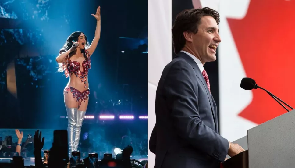 Captan a Katy Perry y Justin Trudeau