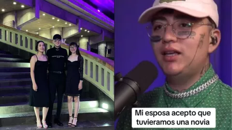 Dani Flow con su novia y esposa