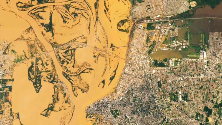NASA revela fotos desde el espacio de las inundaciones en Brasil