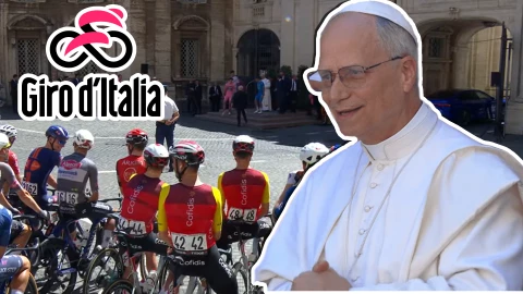 Giro de Italia 2025 con bendición papal_ Papa León XIV recibe a ciclistas en El Vaticano.jpg