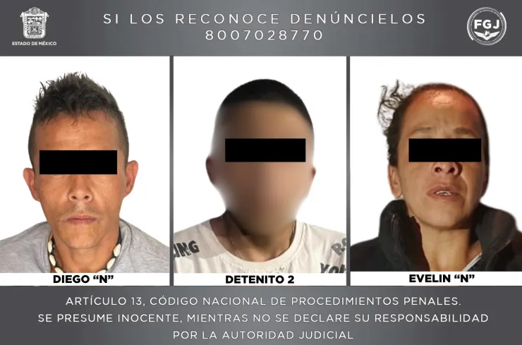 Detenidos por asalto en una combi en Naucalpan, Estado de México.