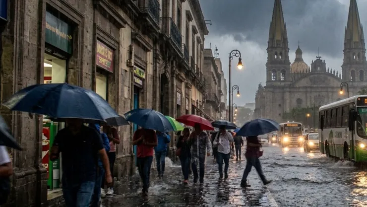 ¡Prepara el paraguas! Regresan las lluvias muy fuertes y el granizo a Guadalajara este martes