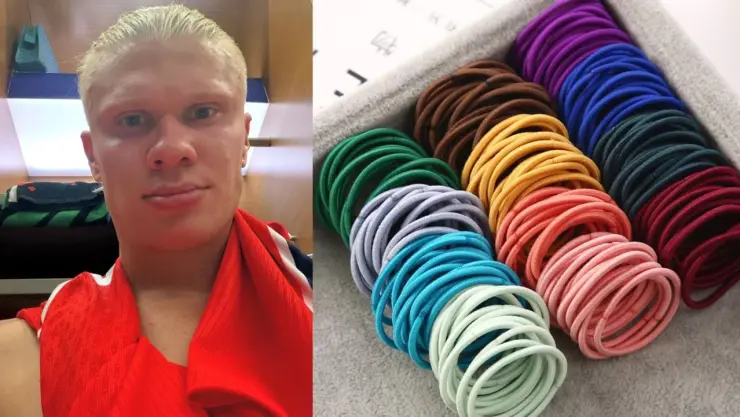 Erling Haaland ¿Cuánto cuestan las famosas ligas para pelo del futbolista noruego del mundial 2026?.jpeg